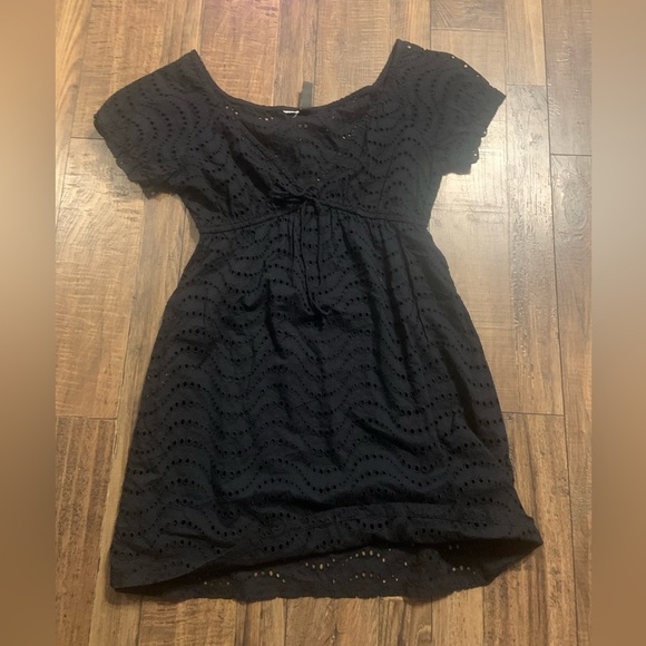 La Blanca boho classic beach spring Swimwear Cover-ups mini dress eyelet coastal - Picture 2 of 5